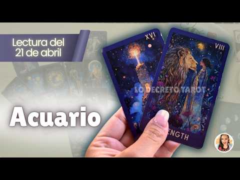 ACUARIO 💜 Hay una decisión aquí que puede cambiarlo TODO 👀  TAROT ACUARIO HOY – 21 ABRIL 2026